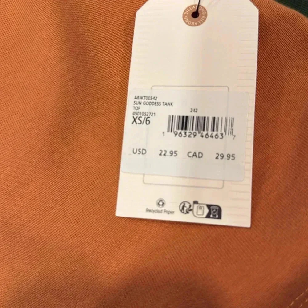 Billabong Sun Goddess Tank - Toffee - Size XS - Picture 3 of 3